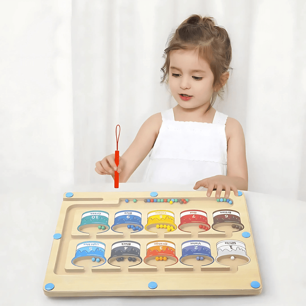 Pavoco Lern- und Bildungsspielzeug Default Faszinierendes Lernspielzeug für Kinder interaktives Holzlabyrinth ab 3 Jahre