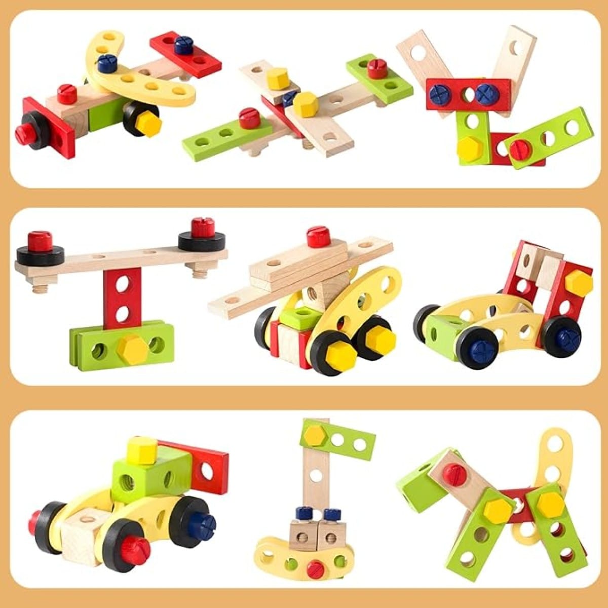 Pavoco Lern- und Bildungsspielzeug Default Kreativer Werkzeugkasten für Kinder interaktiv lehrreich umweltfreundlich Spielzeug