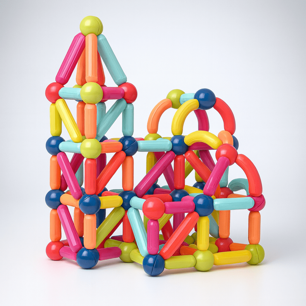 Pavoco Lern- und Bildungsspielzeug Kreatives Lernspielzeug für Kinder magnetische Bausteine vielseitig pädagogisch