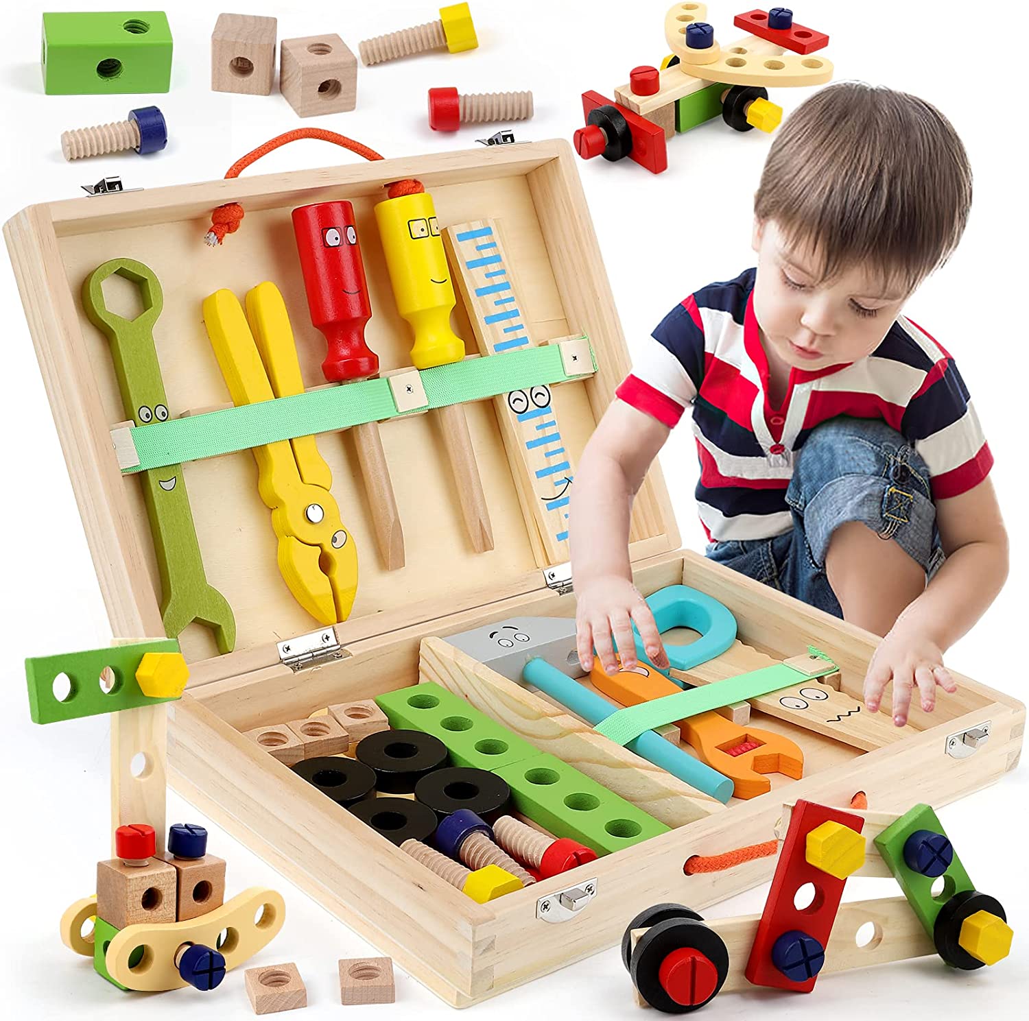 Pavoco Lernspielzeug Default Werker | kreativer Werkzeugkasten für Kinder sicher