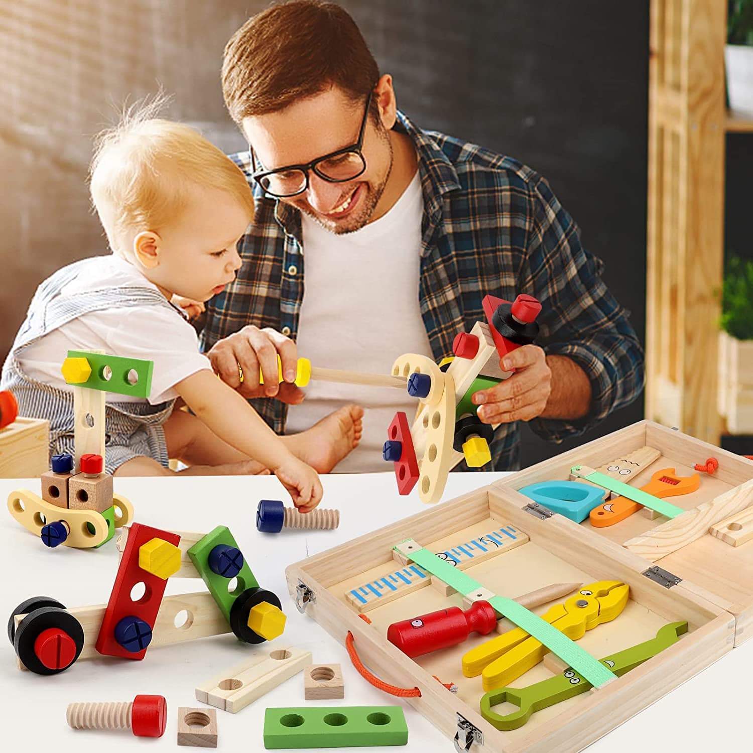 Pavoco Lernspielzeug Default Werker | kreativer Werkzeugkasten für Kinder sicher