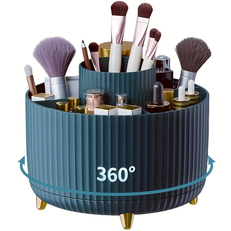 Pavoco Makeup-Organisationsprodukte Grün Stilvoller Make Up Organizer für Damen drehbar Kunststoff 5 Fächer kompakt
