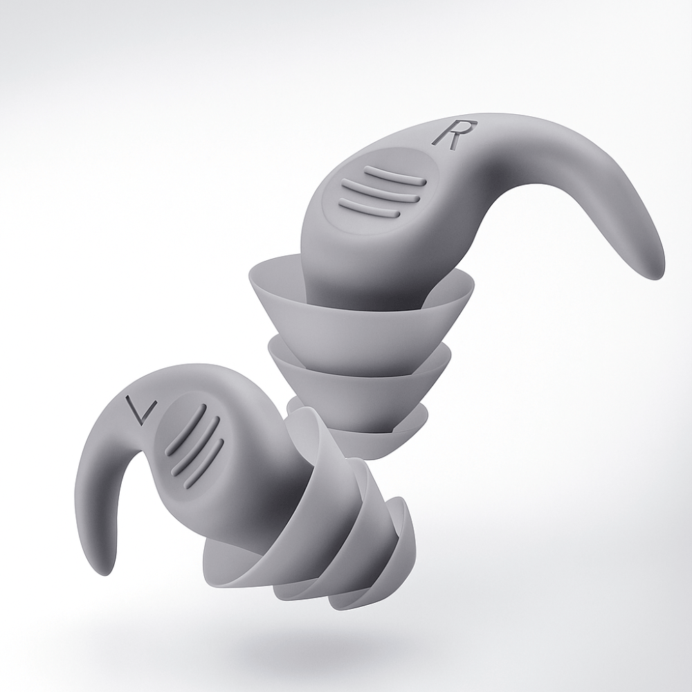 Pavoco Ohrstöpsel Grau Weiche Ohrstöpsel zum Schlafen wiederverwendbar geräuschreduzierend komfortabel