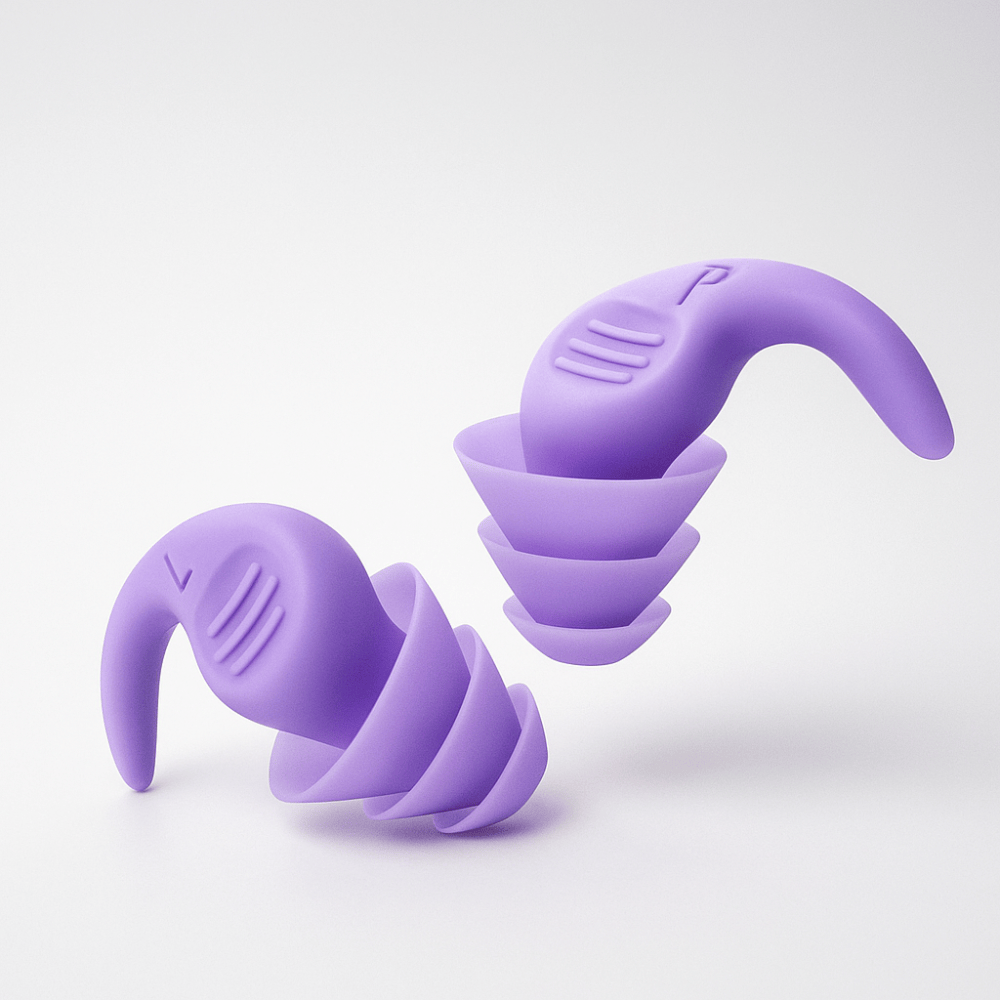 Pavoco Ohrstöpsel Lila Weiche Ohrstöpsel zum Schlafen wiederverwendbar geräuschreduzierend komfortabel