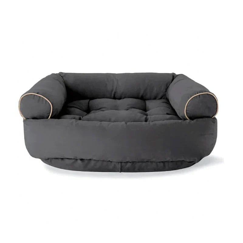 Pavoco Orthopädische Hundebetten Dunkelgrau Orthopädisches Hundesofa für Hunde gepolstert mit erhöhten Kanten langlebig pflegeleicht