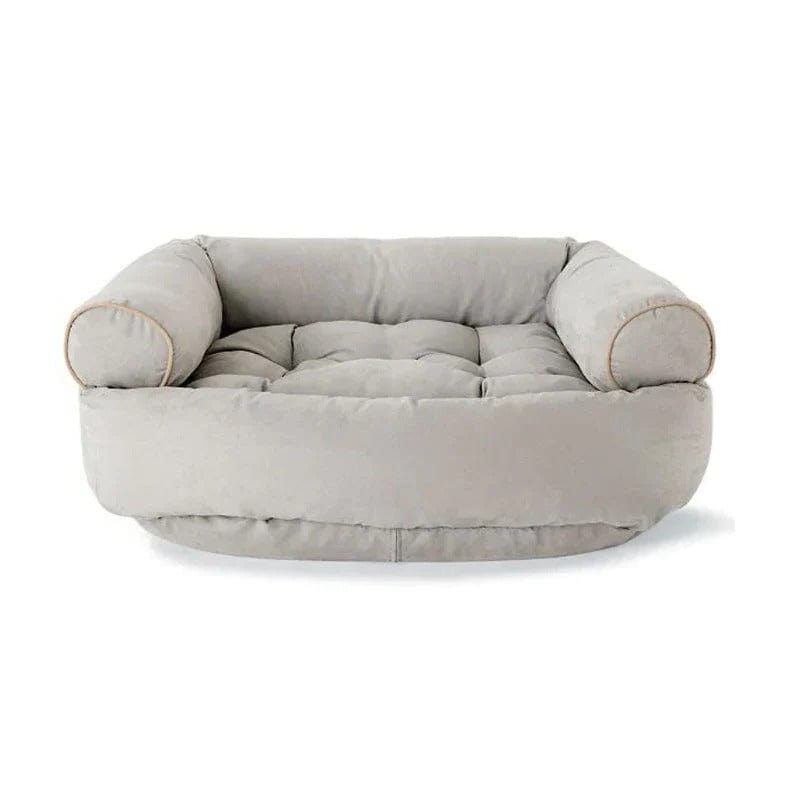 Pavoco Orthopädische Hundebetten Hellgrau Orthopädisches Hundesofa für Hunde gepolstert mit erhöhten Kanten langlebig pflegeleicht