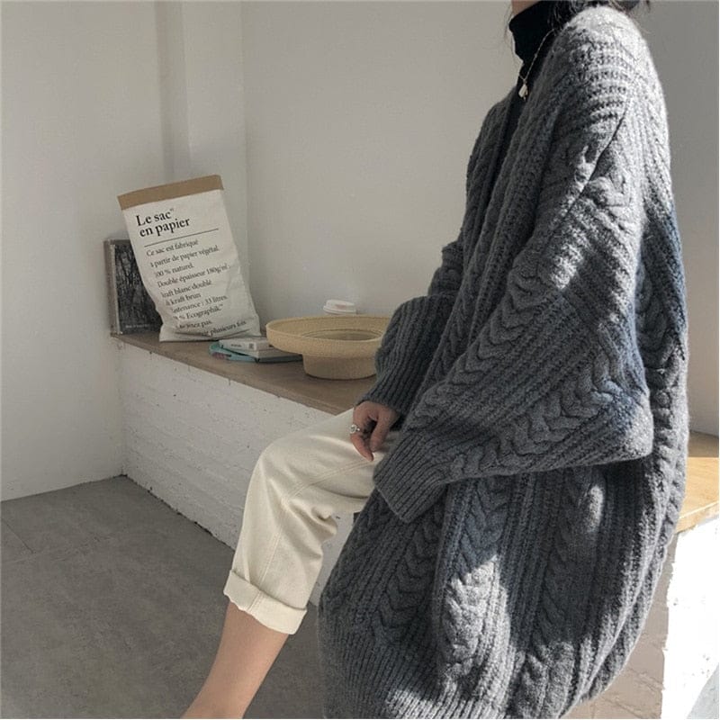 Pavoco Pullover & Strickjacken Bequeme Strickjacke für Damen aus Wolle langarm zeitlos elegant Winter