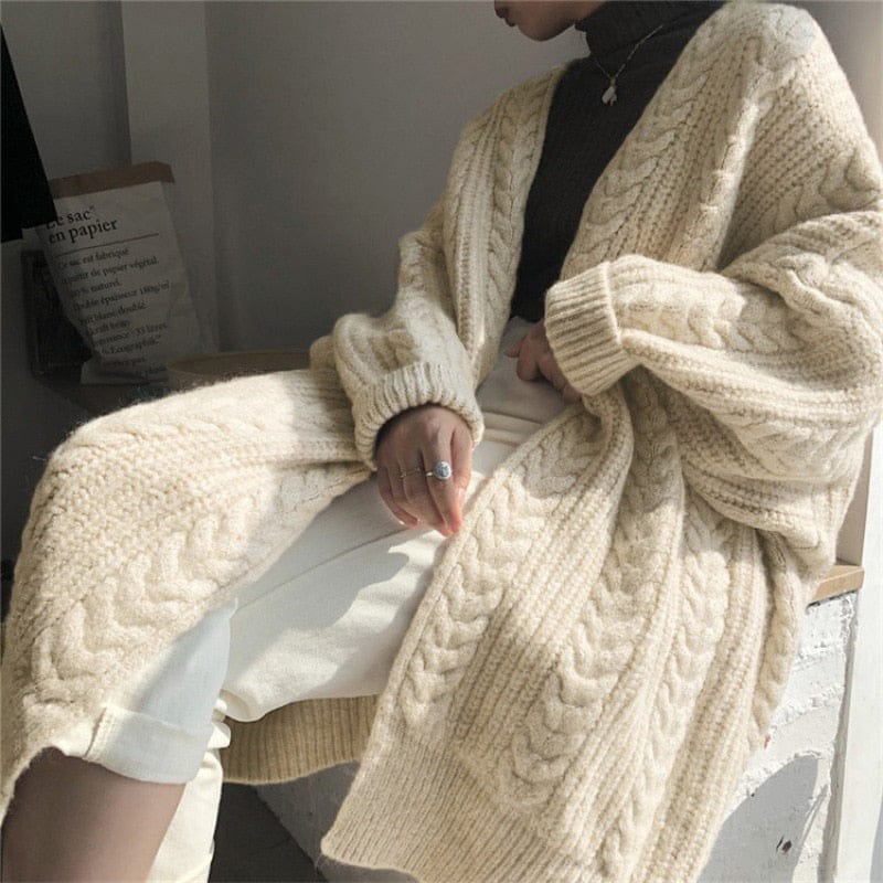 Pavoco Pullover & Strickjacken Bequeme Strickjacke für Damen aus Wolle langarm zeitlos elegant Winter
