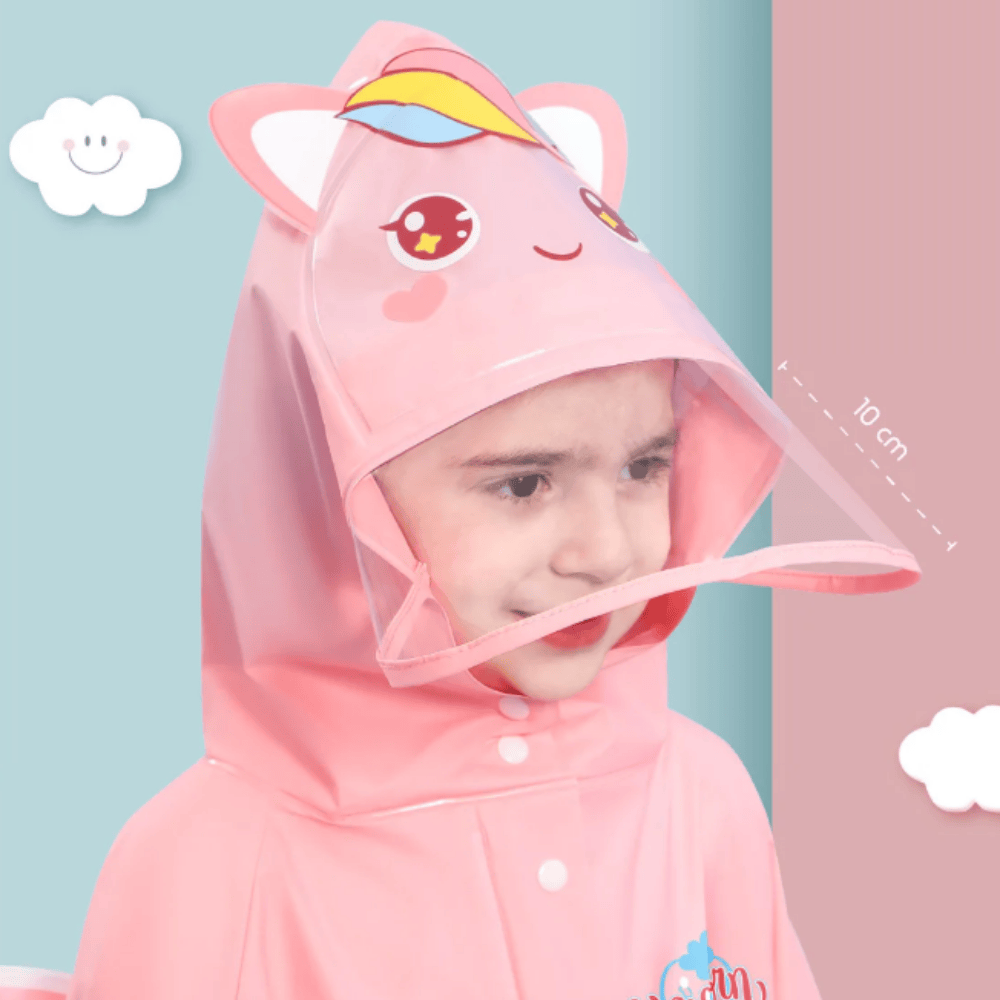 Pavoco Regenbekleidung Bunte Kinderjacke leicht faltbar wasserdicht mit Tiermuster für Spiel und Spaß