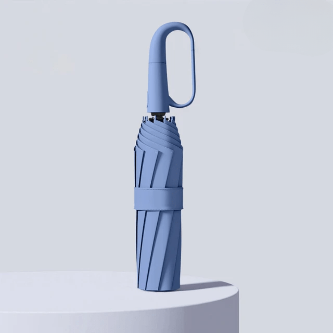 Pavoco Regenschirme Blau Robuster Regenschirm für Unisex winddicht reflektierend automatischer Betrieb