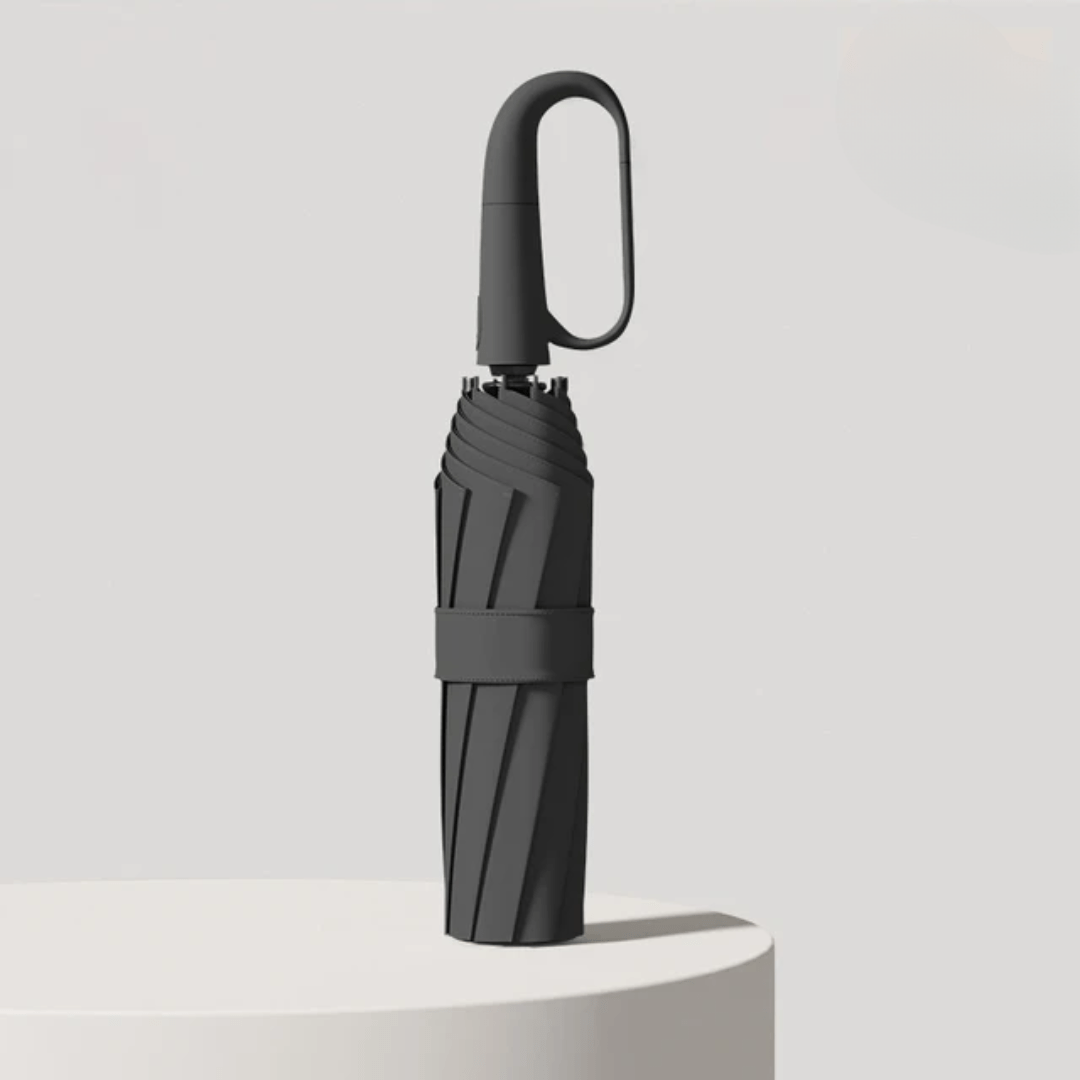 Pavoco Regenschirme Schwarz Robuster Regenschirm für Unisex winddicht reflektierend automatischer Betrieb