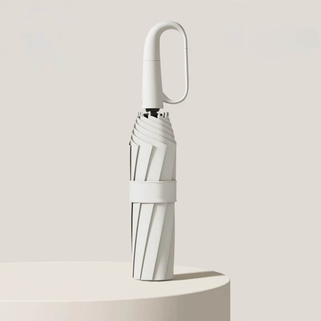 Pavoco Regenschirme Weiß Robuster Regenschirm für Unisex winddicht reflektierend automatischer Betrieb