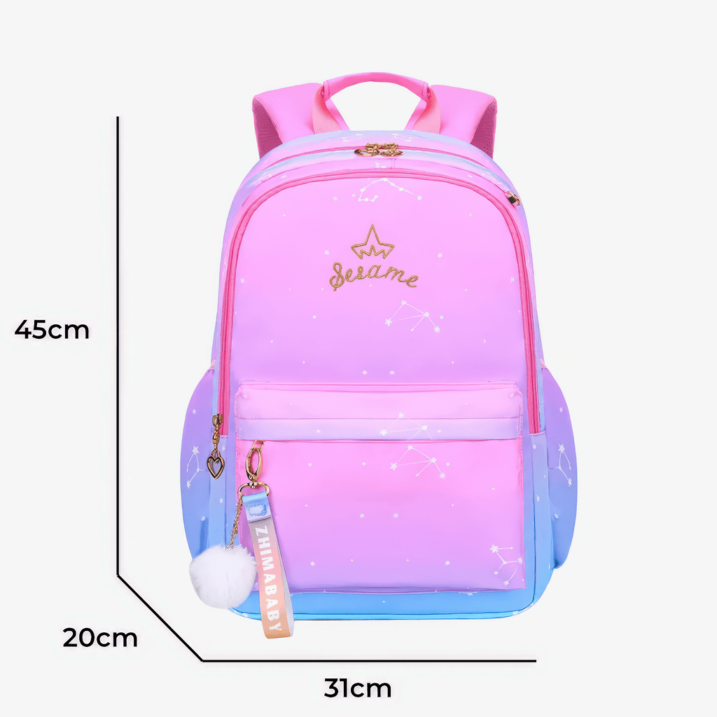 Pavoco Rucksäcke Himmelblau Lior | orthopädischer Schulrucksack für Mädchen leicht