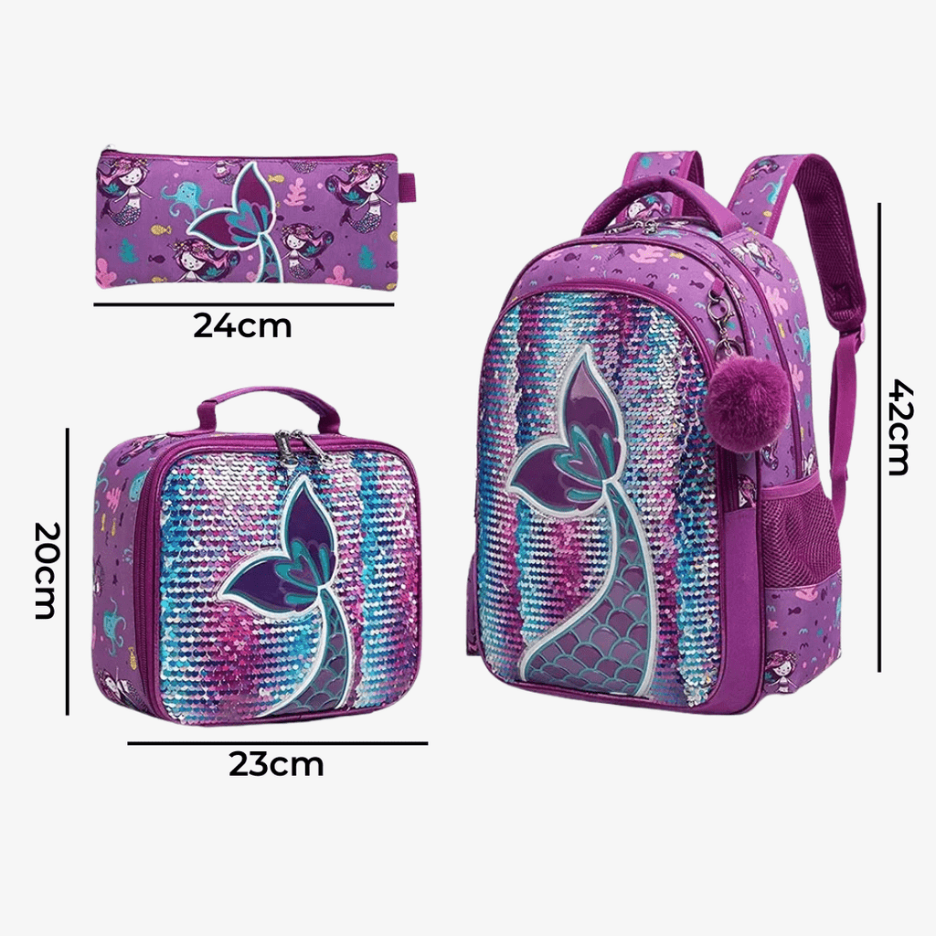Pavoco Rucksäcke Marielle | robuster Schulrucksack für Kinder mit Lunchbox