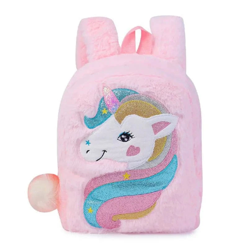 Pavoco Rucksäcke Rosa Einhorn | niedlicher Plüsch-Rucksack für Kinder leicht