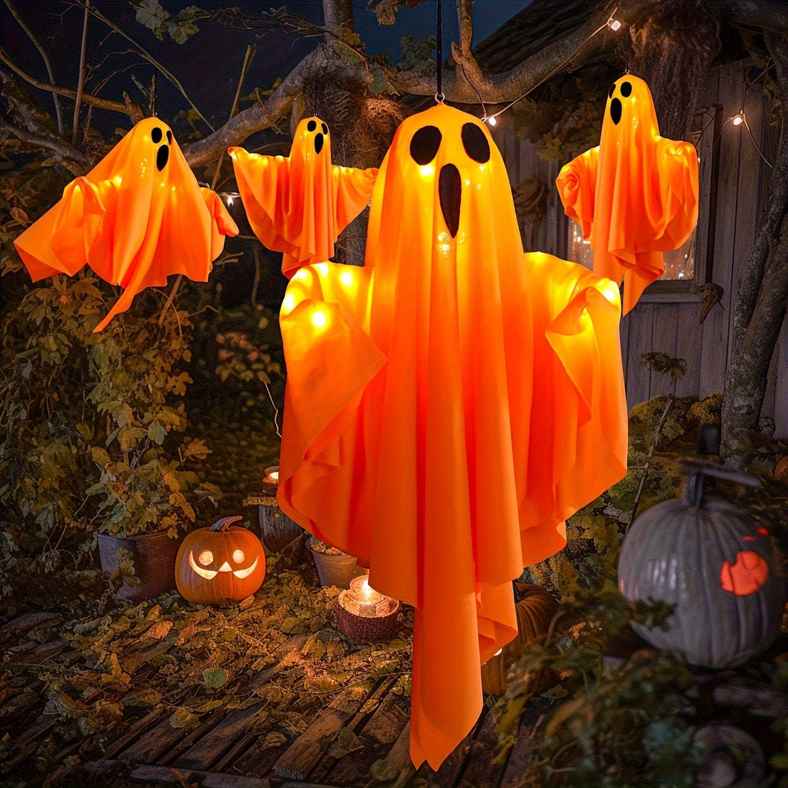 Pavoco Saisonale Dekorationen Gruselige Stoffgeister für Halloween Deko hängend