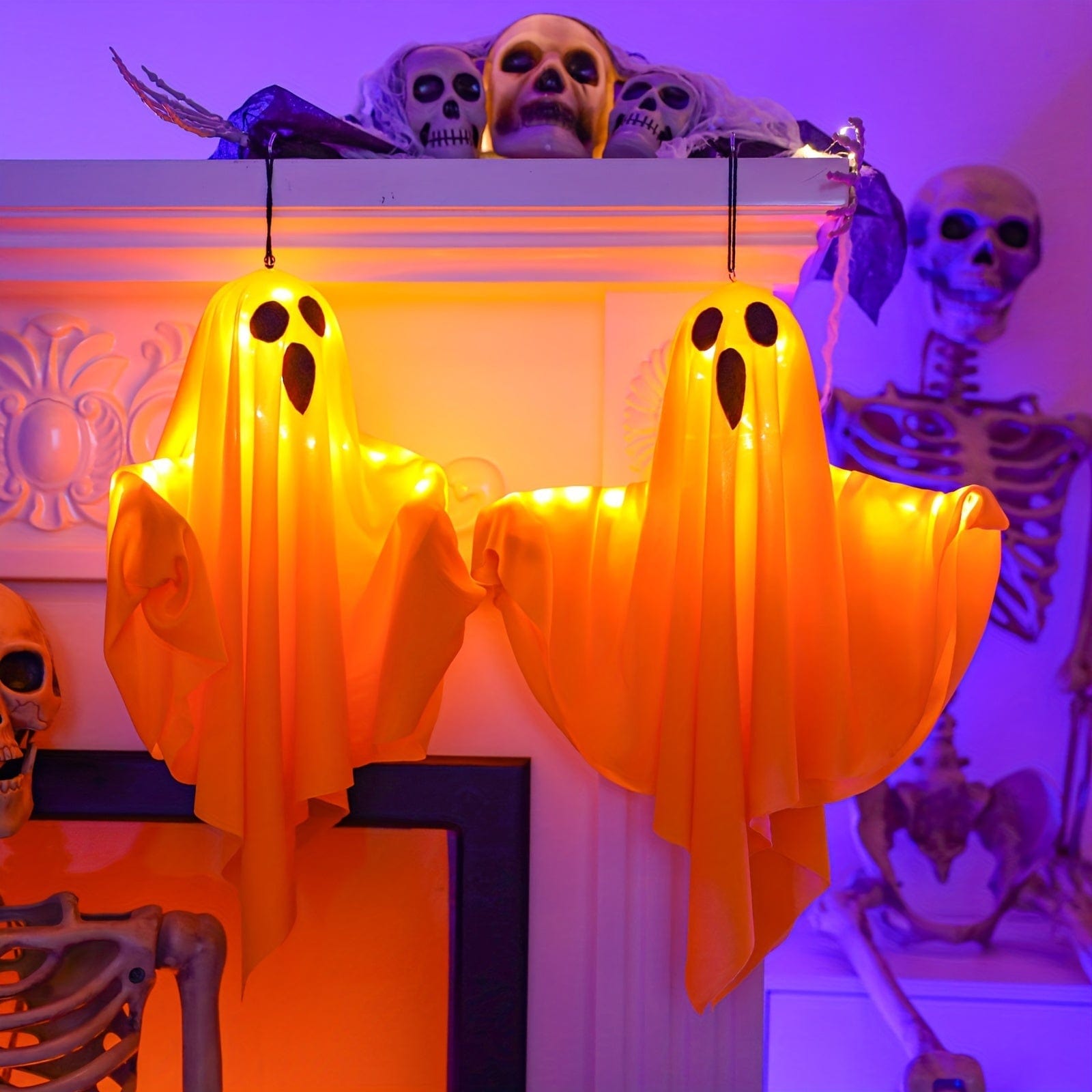 Pavoco Saisonale Dekorationen Gruselige Stoffgeister für Halloween Deko hängend