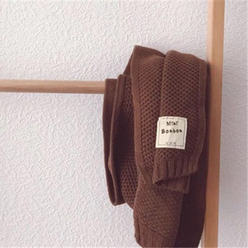 Pavoco Schals Kaffee / 20x130cm / Geeignet für Altersgruppen 1-12 Kuscheliger Kinderschal für Kinder weich atmungsaktiv Winter