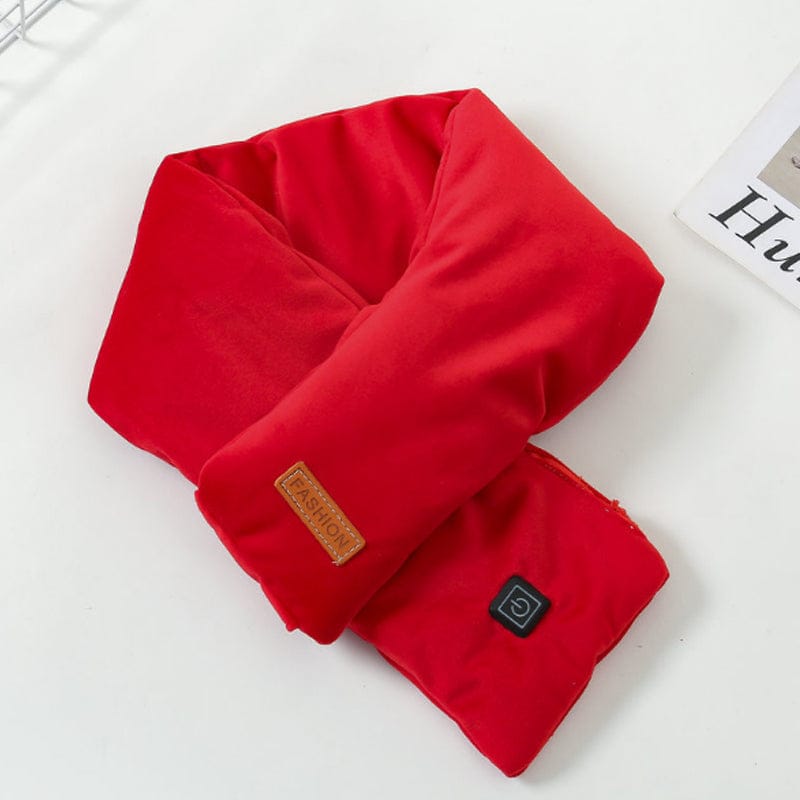 Pavoco Schals rot Beheizbarer Schal weich wasserabweisend anpassbare Wärme