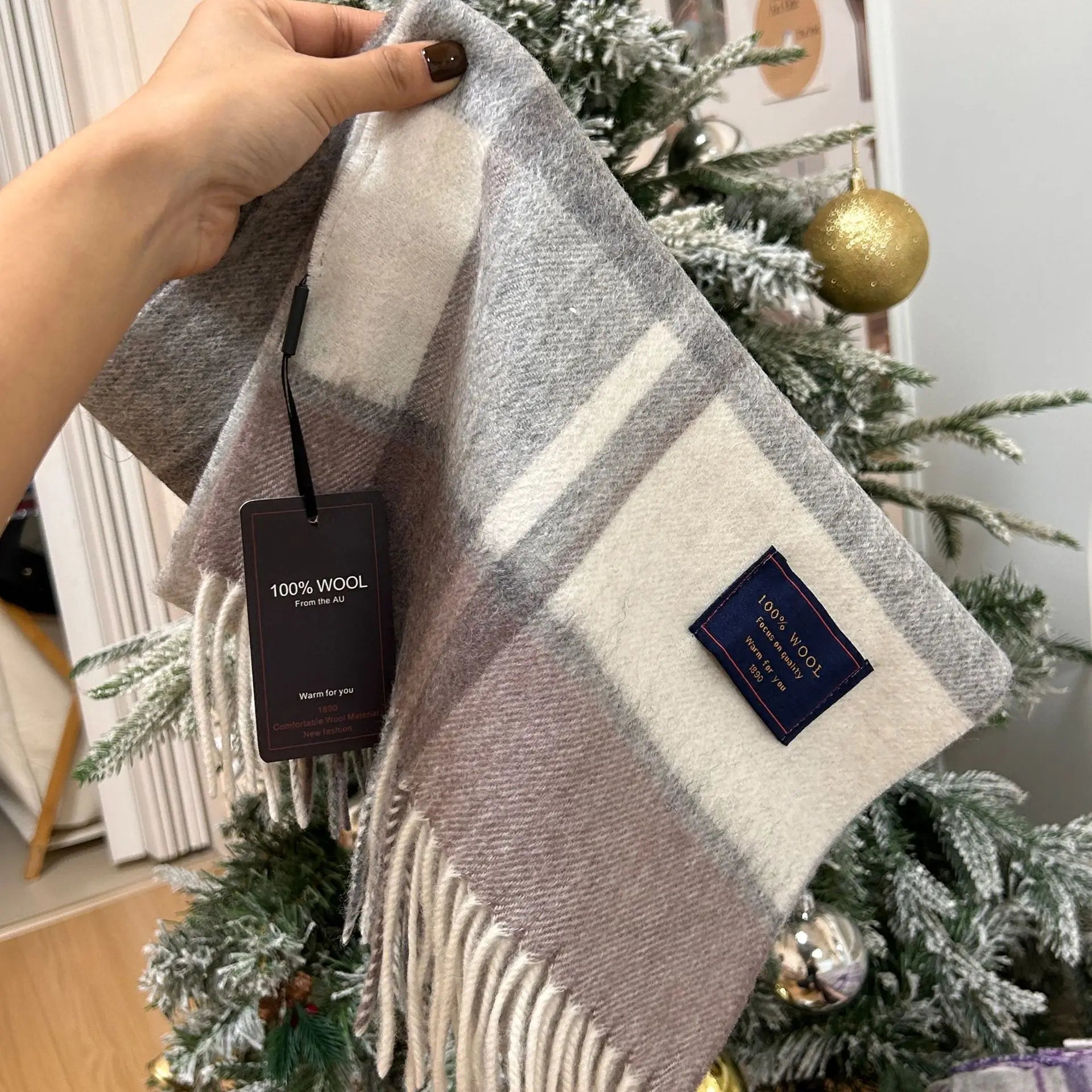 Pavoco Schals & Tücher 1 Eleganter Wollschal für Unisex warm vielseitig Winter aus 100 % Wolle