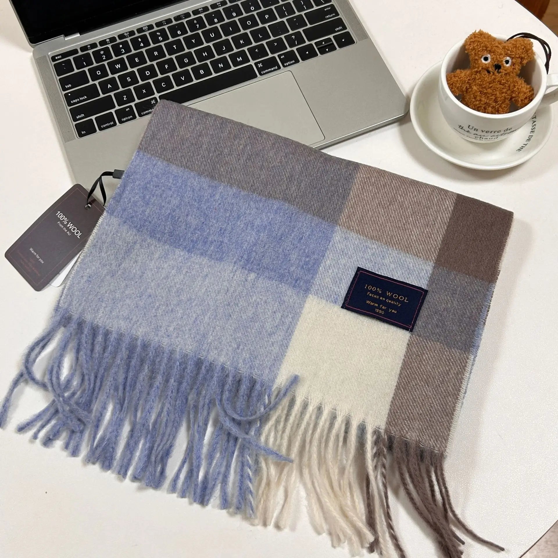 Pavoco Schals & Tücher 3 Eleganter Wollschal für Unisex warm vielseitig Winter aus 100 % Wolle