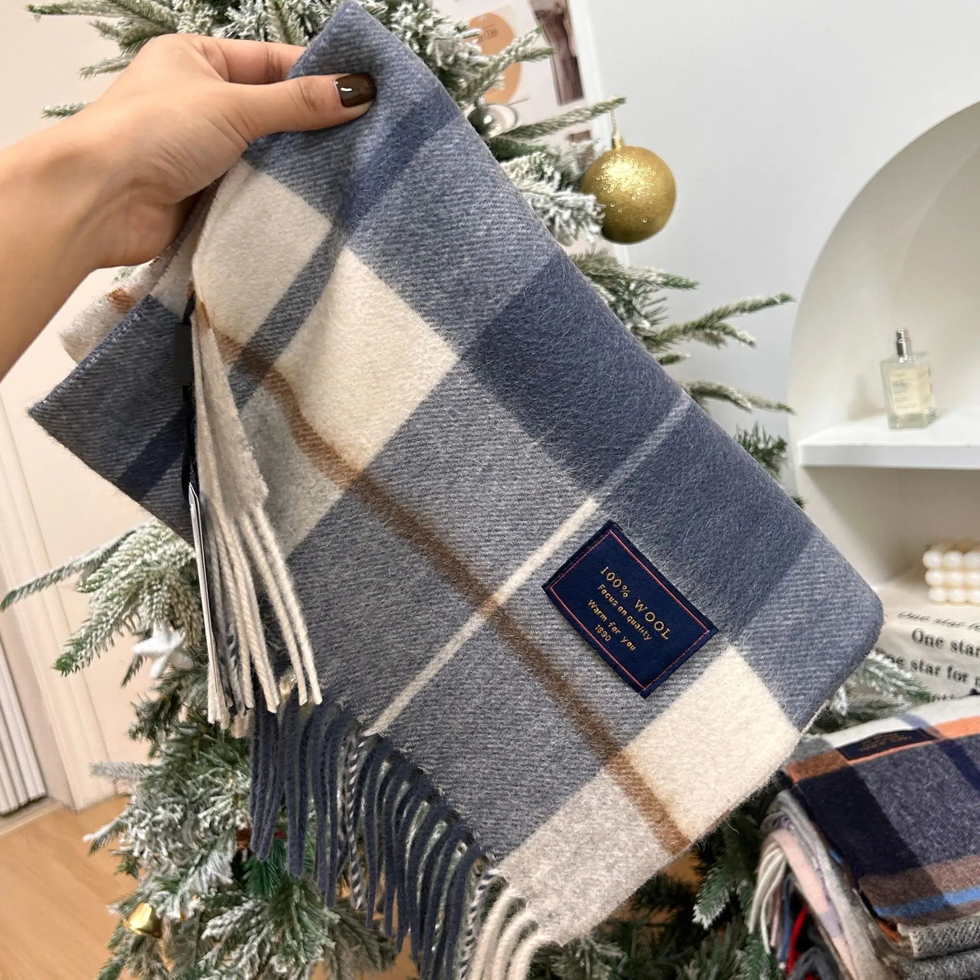 Pavoco Schals & Tücher 5 Eleganter Wollschal für Unisex warm vielseitig Winter aus 100 % Wolle