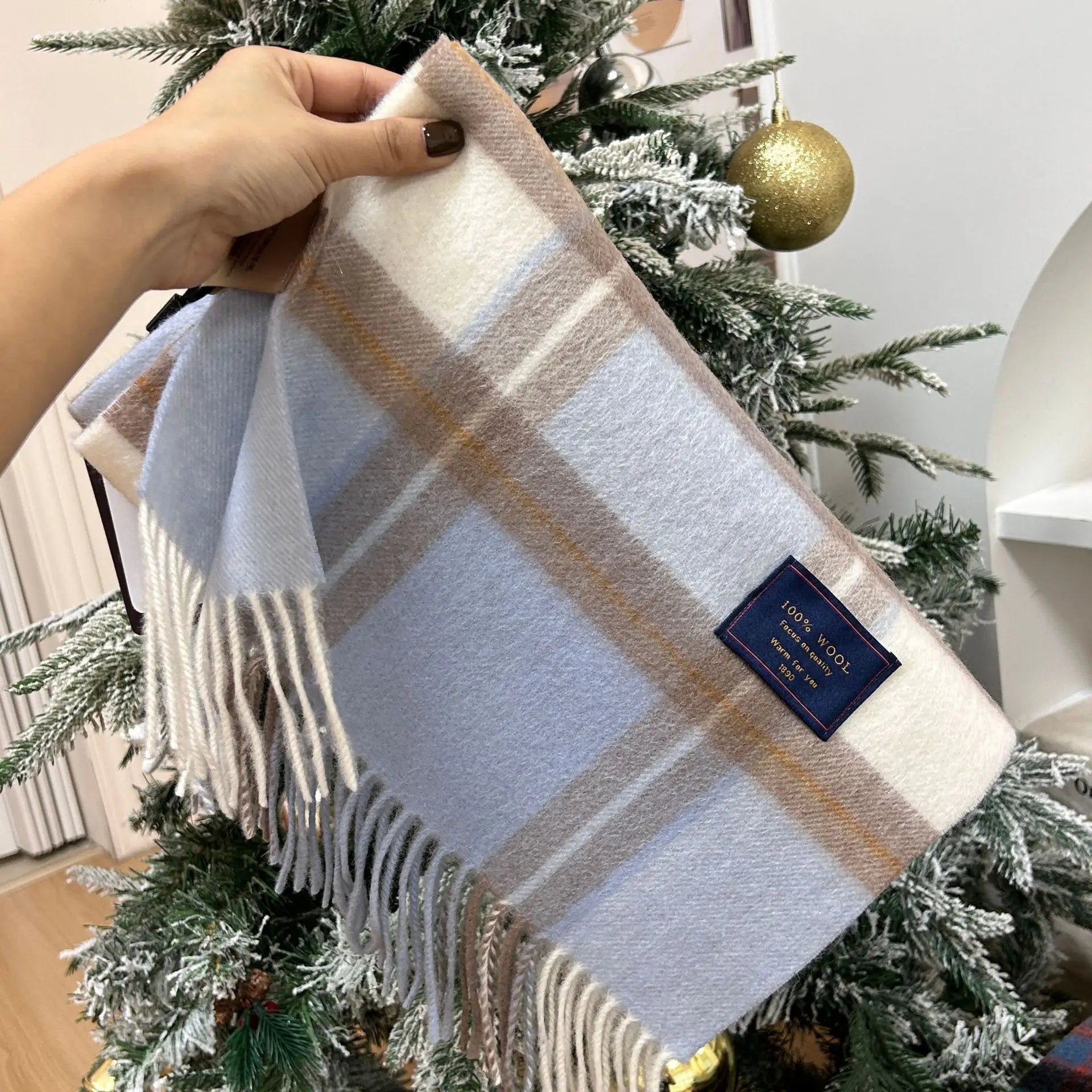 Pavoco Schals & Tücher 9 Eleganter Wollschal für Unisex warm vielseitig Winter aus 100 % Wolle