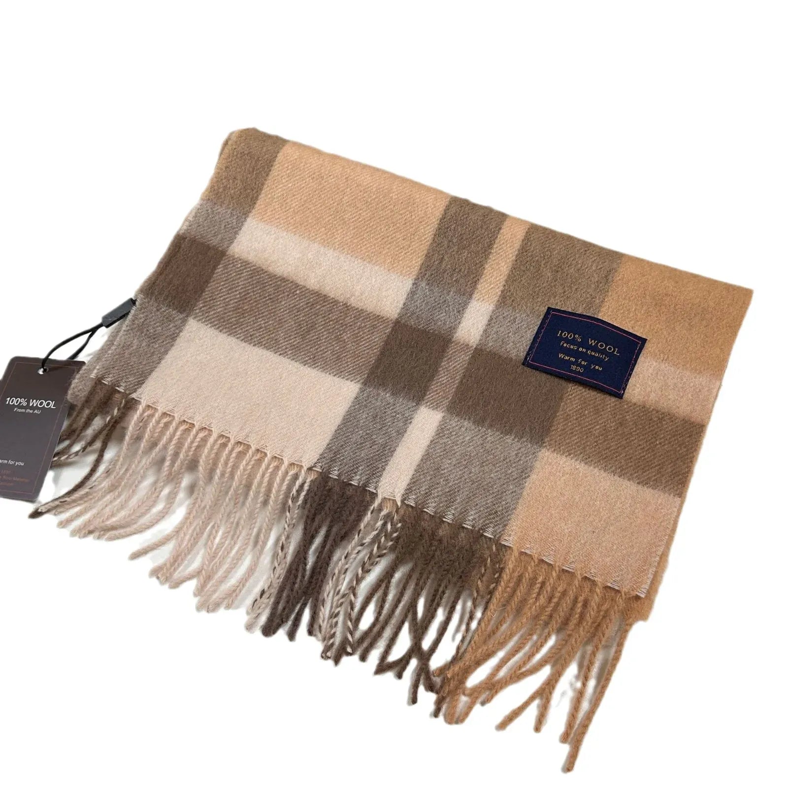 Pavoco Schals & Tücher Eleganter Wollschal für Unisex warm vielseitig Winter aus 100 % Wolle