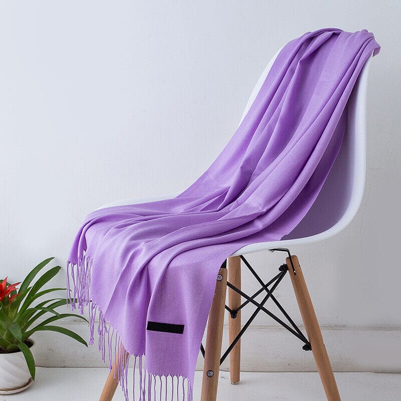 Pavoco Schals & Tücher Lila Eleganter Kaschmir Schal für Damen warm vielseitig hochwertig