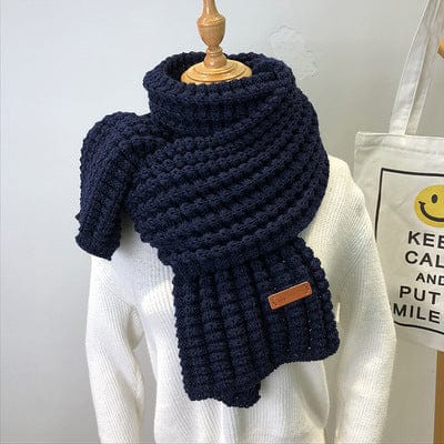 Pavoco Schals & Tücher Navy blau / Einheitsgröße Extra Dicker Grobstrick Schal für Damen Warm Vielseitig Winter Wolle