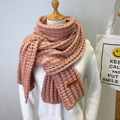 Pavoco Schals & Tücher Rosa / Einheitsgröße Extra Dicker Grobstrick Schal für Damen Warm Vielseitig Winter Wolle