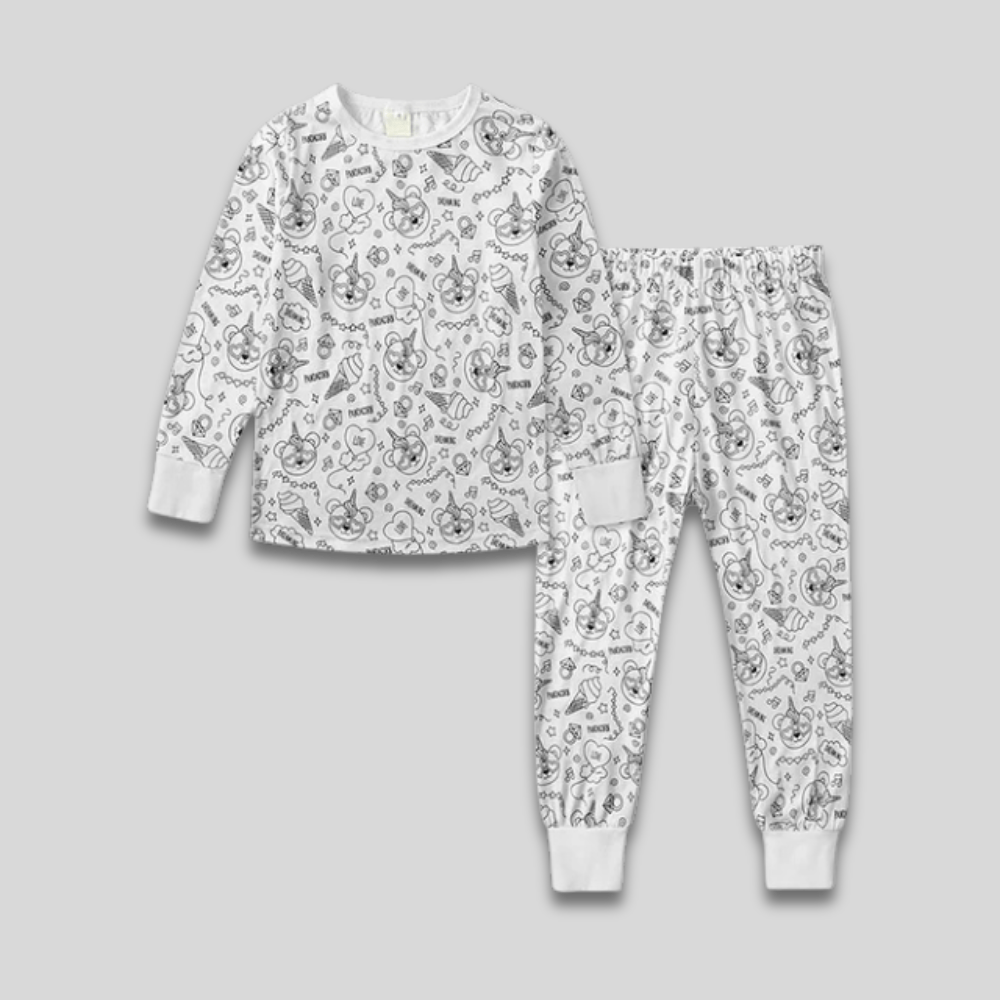 Pavoco Schlafanzüge Eis / 3T Gemütliches Weihnachts-Pyjama-Set für Kinder langarm weich zweiteilig festlich