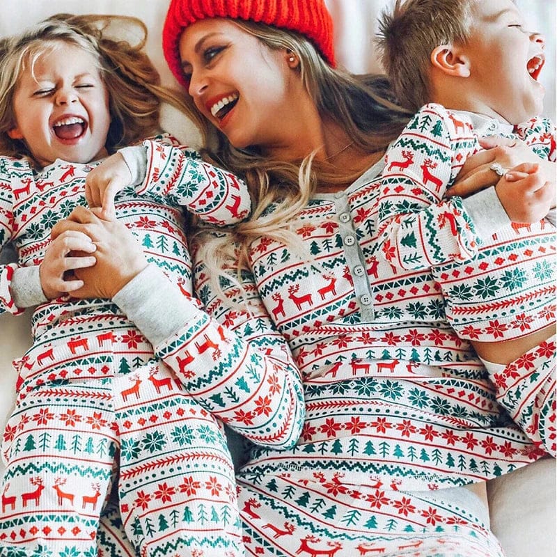 Pavoco Schlafanzüge Männer - S Kuschelige Familienpyjamas für Unisex weich festlich Weihnachtsdesign