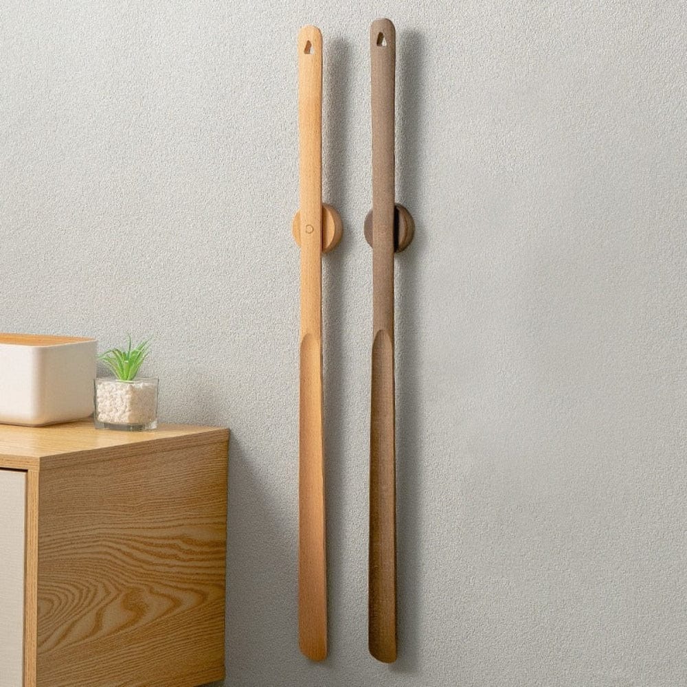 Pavoco Schuhlöffel Eleganter Schuhlöffel lang für Unisex aus Buchenholz 50cm mit Magnetverschluss