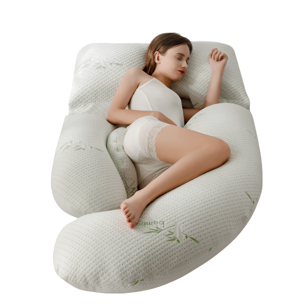 Pavoco Schwangerschaftskissen Ergonomisches Schwangerschaftskissen für werdende Mütter U-Form atmungsaktiv