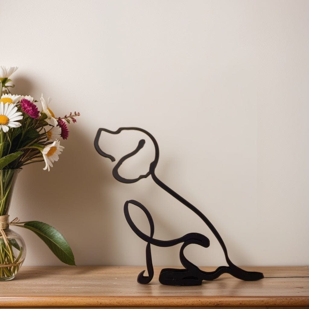 Pavoco Skulpturen Beagle Moderne Hundeskulptur für Kunstliebhaber minimalistisch hochwertig langlebig