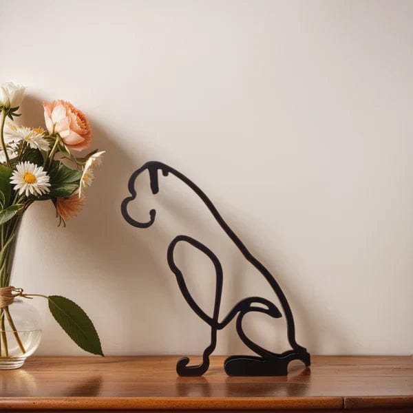 Pavoco Skulpturen Boxer Moderne Hundeskulptur für Kunstliebhaber minimalistisch hochwertig langlebig