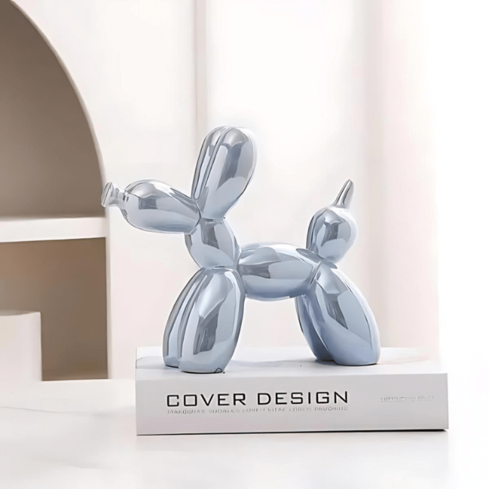 Pavoco Skulpturen Hellblau Verspielte Keramikfigur für Zuhause modern bunt dekorativ