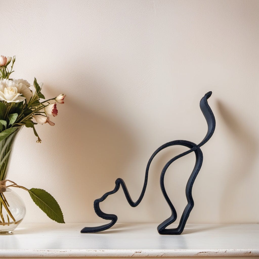 Pavoco Skulpturen Katze Moderne Hundeskulptur für Kunstliebhaber minimalistisch hochwertig langlebig
