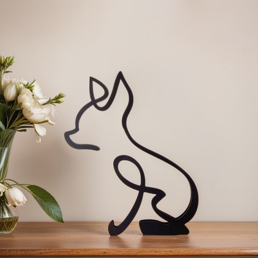 Pavoco Skulpturen Moderne Hundeskulptur für Kunstliebhaber minimalistisch hochwertig langlebig