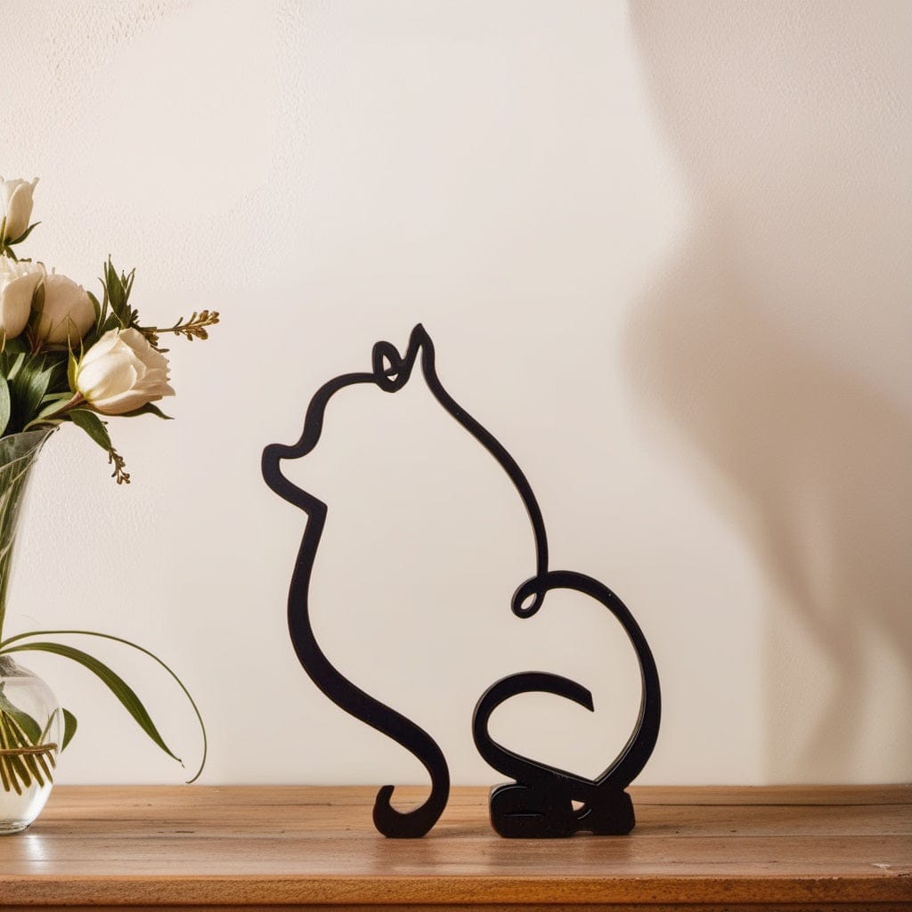 Pavoco Skulpturen Pomeranian Moderne Hundeskulptur für Kunstliebhaber minimalistisch hochwertig langlebig