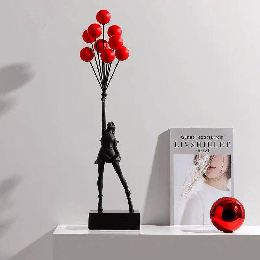 Pavoco Skulpturen Rot/Schwarz Elegante Skulptur für Kunstliebhaber modern emotional symbolisch