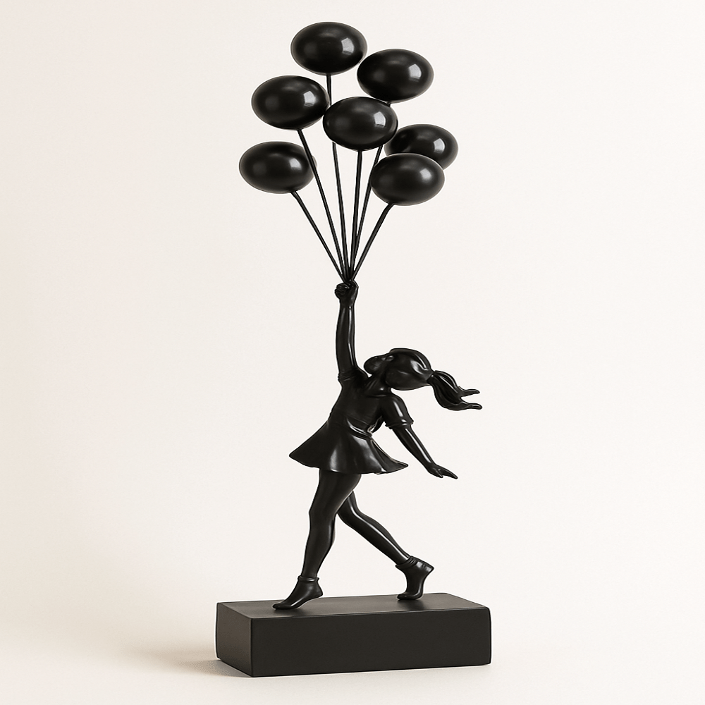 Pavoco Skulpturen Schwarz Elegante Skulptur für Kunstliebhaber modern emotional symbolisch