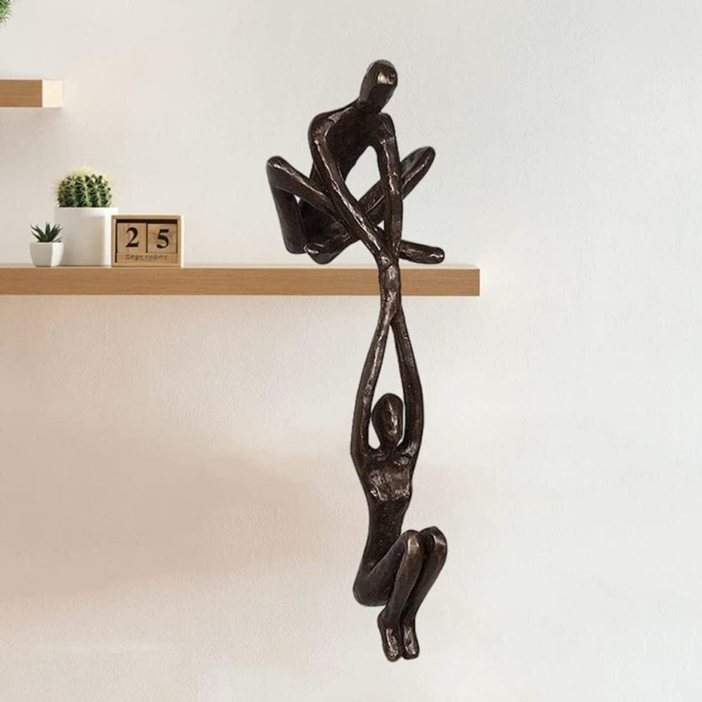 Pavoco Skulpturen Schwarz Elegante Skulptur für Zuhause zeitlos aus hochwertigem Harz