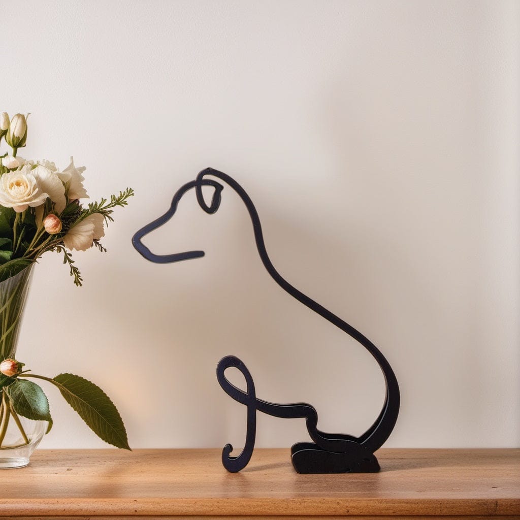 Pavoco Skulpturen Terrier Moderne Hundeskulptur für Kunstliebhaber minimalistisch hochwertig langlebig