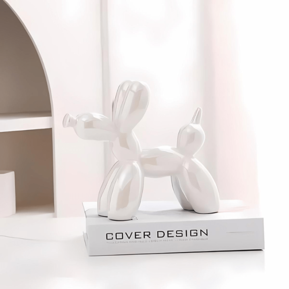 Pavoco Skulpturen Weiß Verspielte Keramikfigur für Zuhause modern bunt dekorativ