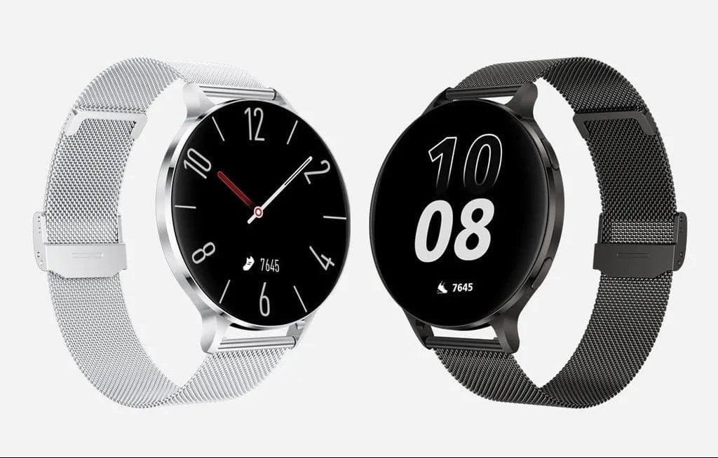 Pavoco Smartwatches Elegante Smartwatch für Unisex mit AMOLED-Display Fitness-Tracking Telefonie