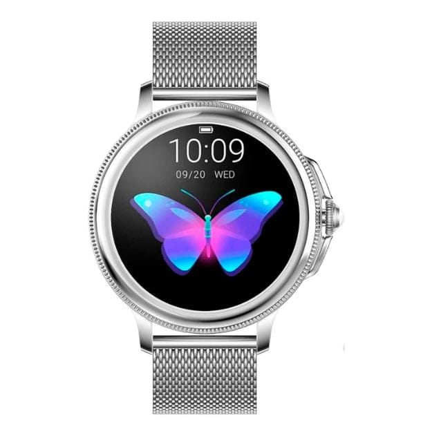 Pavoco Smartwatches Stahl Silber Elegante Smartwatch für Damen Gesundheitsüberwachung stilvoll wasserbeständig