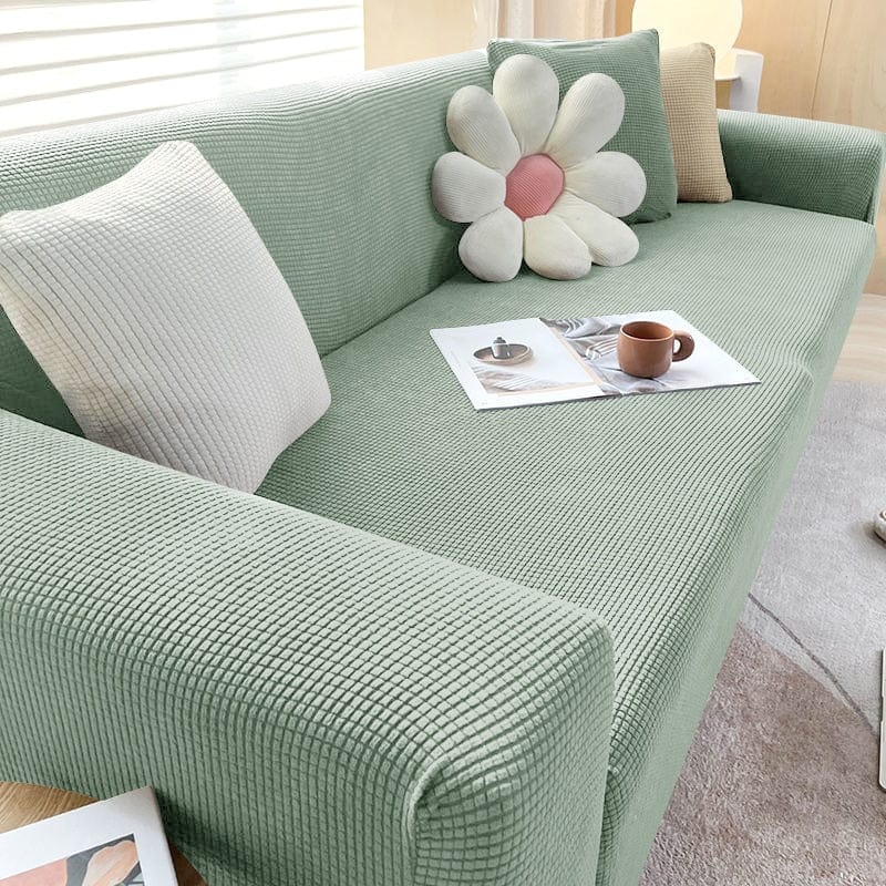Pavoco Sofabezüge 1-Sitzer (90-140cm) / Grün Stilvoller Stretch Sofabezug für Unisex rutschfest pflegeleicht elastisch