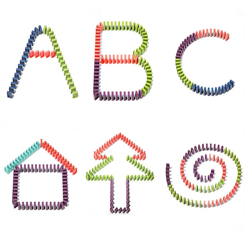 Pavoco Spielzeug & Spiele Kreatives Dominospielzeug für Kinder mit elektrischem Zug 63 bis 303 Steine fördern Feinmotorik